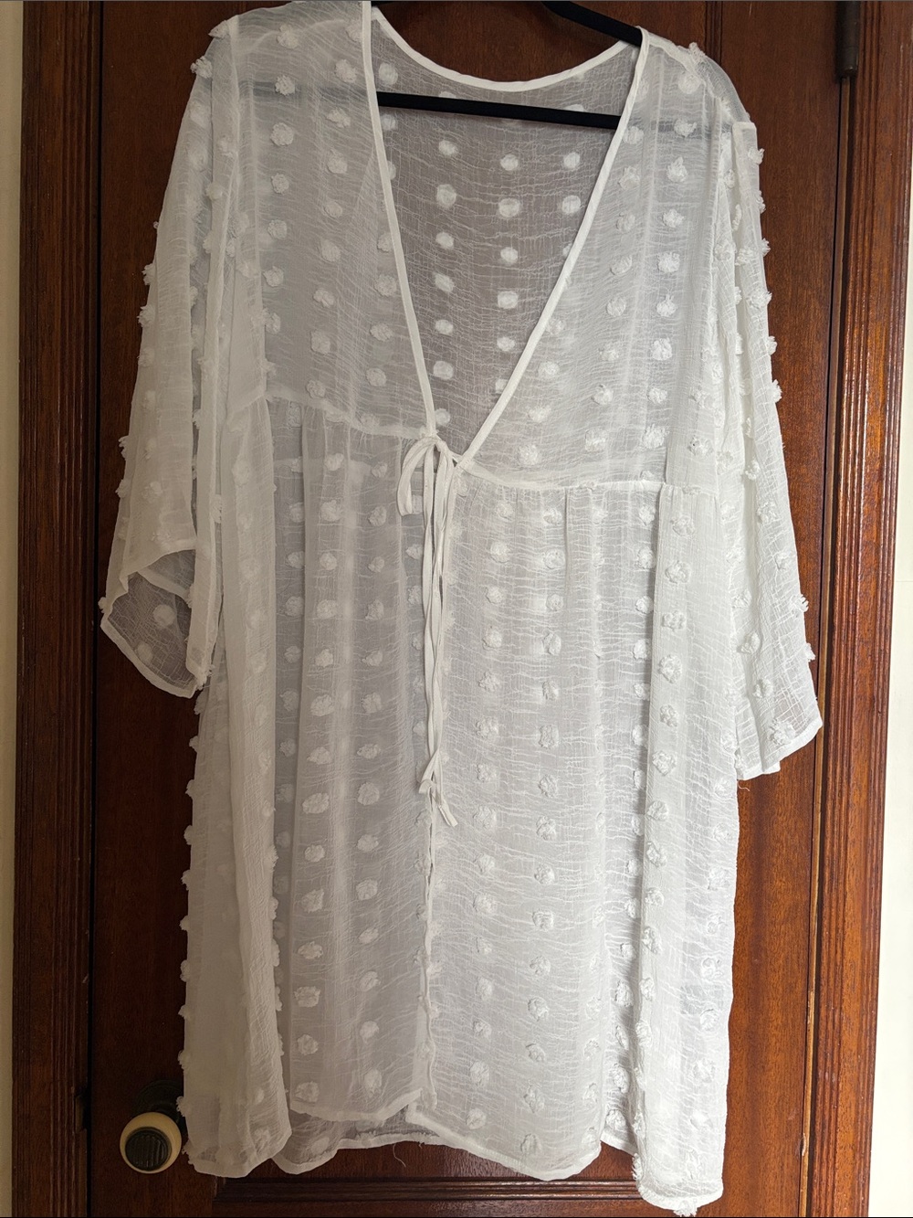Women’s White Sheer Swim Cover-Up Tunic
